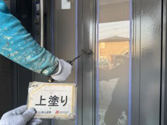 【玄関ドア】福島市|屋根・外壁塗装工事|W様邸
